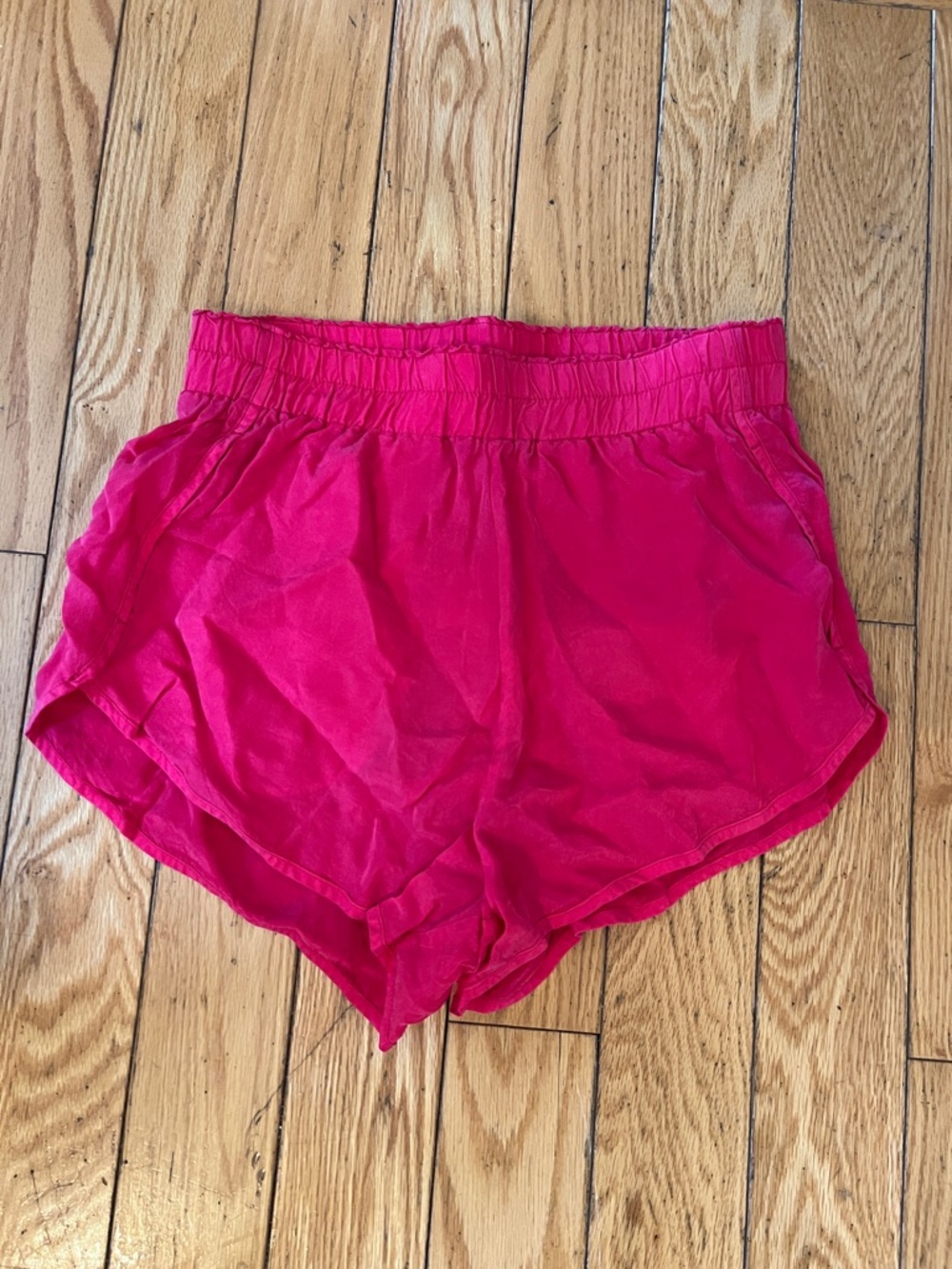 Left on Friday - Hot Pink Women's Elastic Waist Shorts - Size S